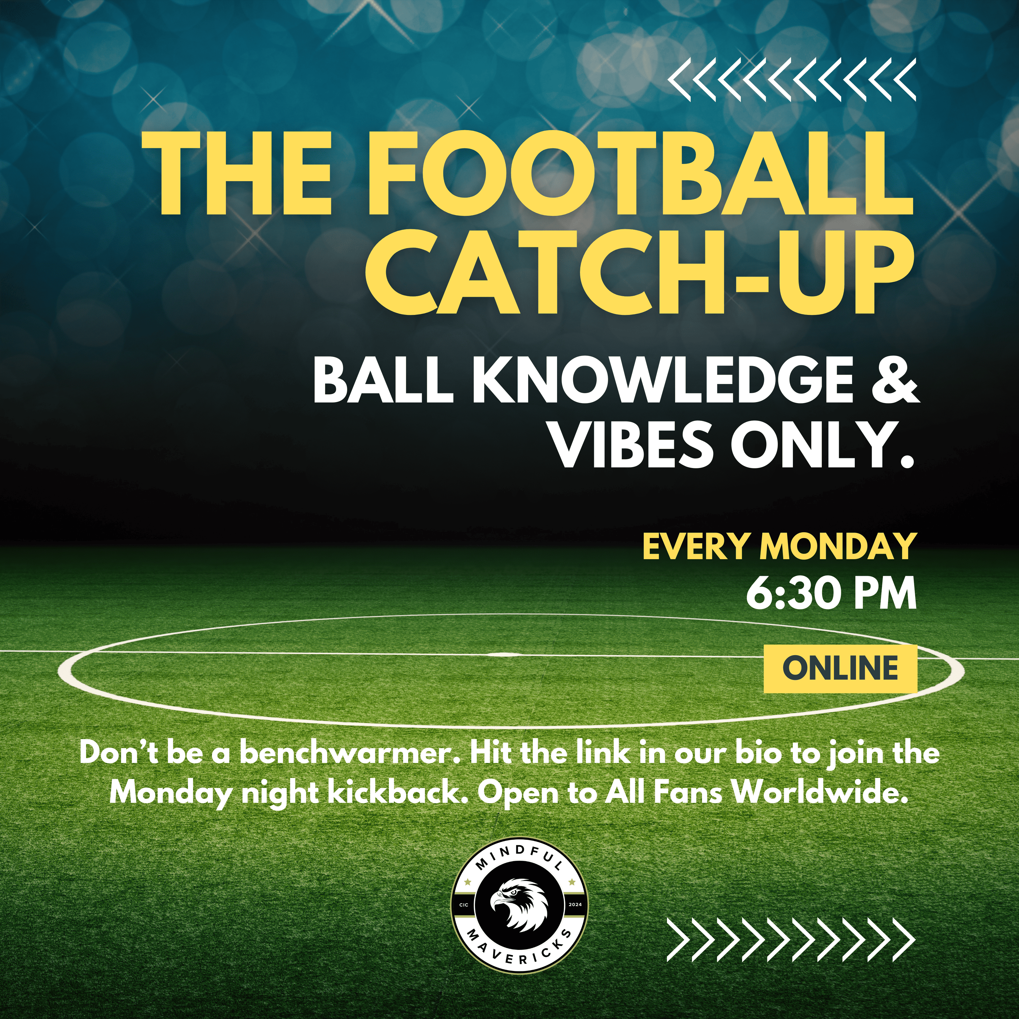 The Football Catch-Up — weekly online football discussion for men, every Monday 6:30pm