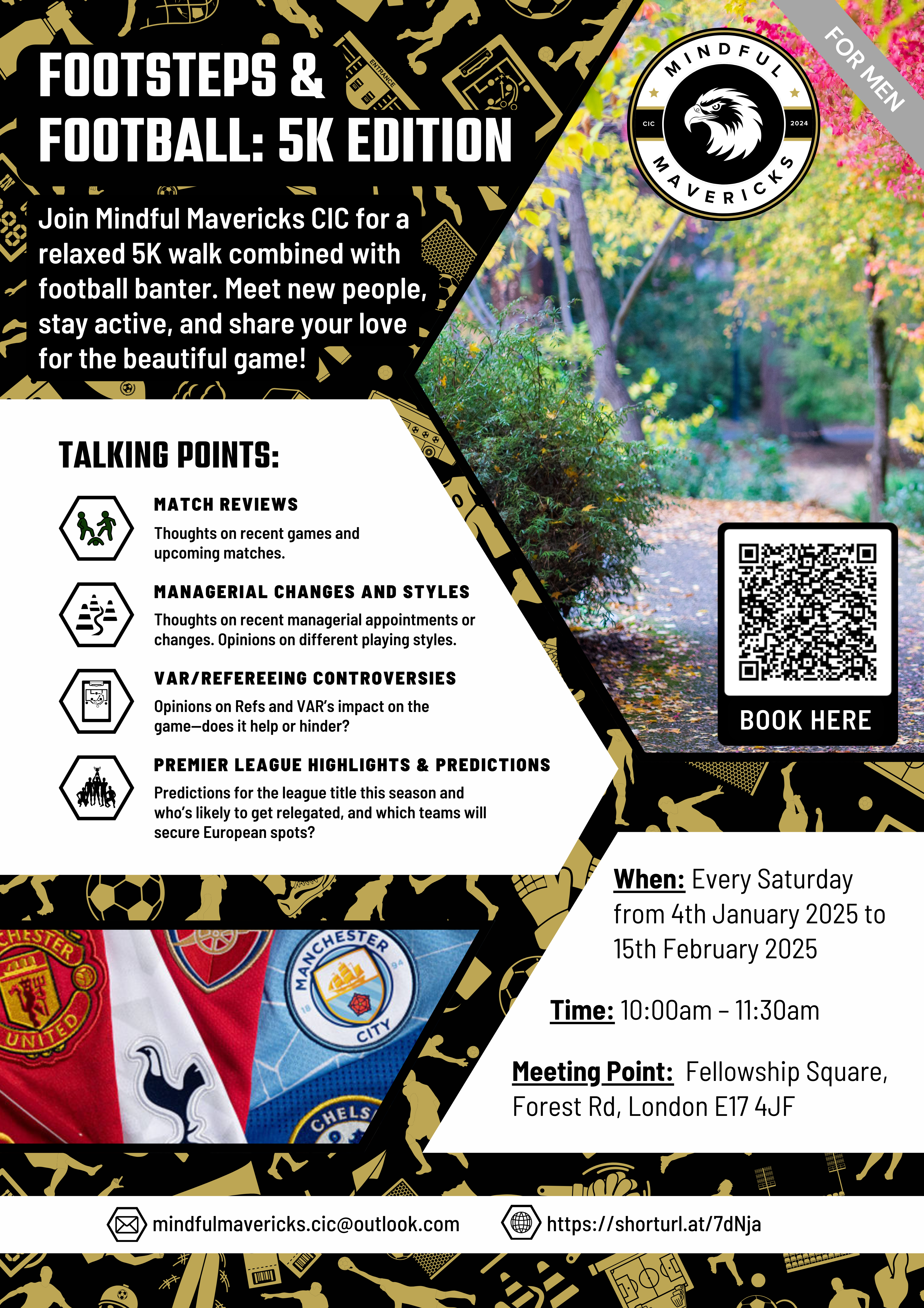 5K Steps & Football programme flyer
