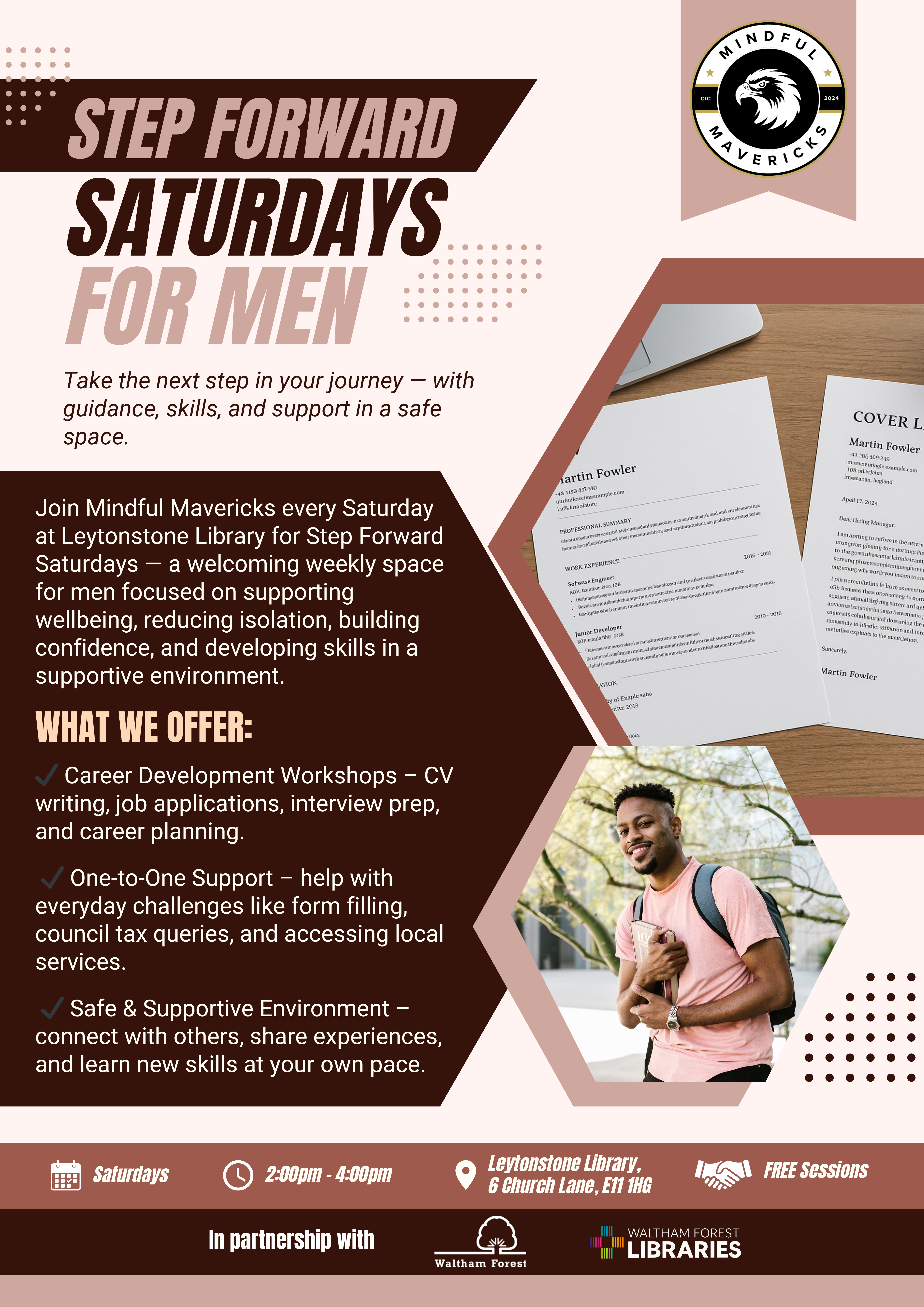 Step Forward Saturdays programme flyer